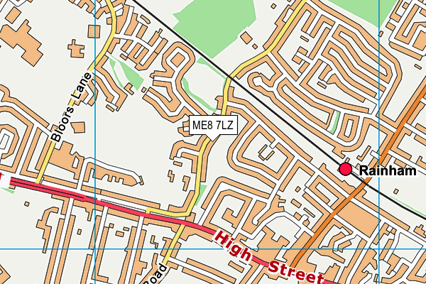 ME8 7LZ map - OS VectorMap District (Ordnance Survey)