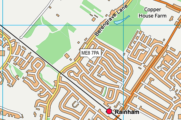 ME8 7PA map - OS VectorMap District (Ordnance Survey)