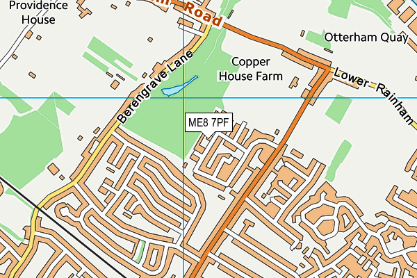 ME8 7PF map - OS VectorMap District (Ordnance Survey)