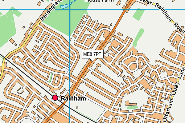 ME8 7PT map - OS VectorMap District (Ordnance Survey)