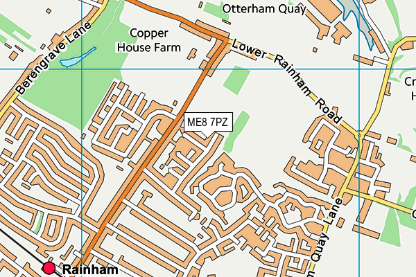 ME8 7PZ map - OS VectorMap District (Ordnance Survey)