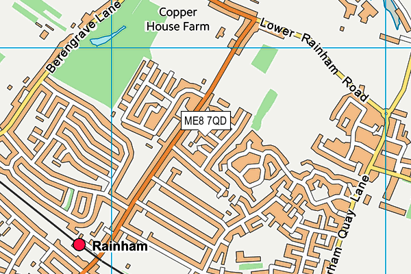 ME8 7QD map - OS VectorMap District (Ordnance Survey)