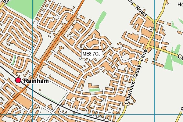 ME8 7QJ map - OS VectorMap District (Ordnance Survey)