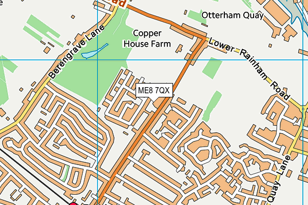 ME8 7QX map - OS VectorMap District (Ordnance Survey)