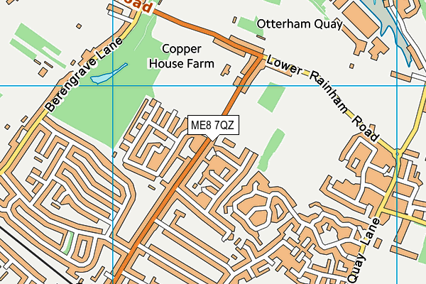 ME8 7QZ map - OS VectorMap District (Ordnance Survey)