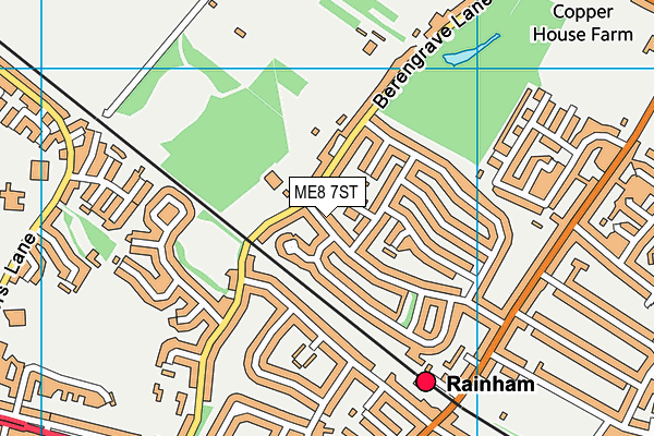 ME8 7ST map - OS VectorMap District (Ordnance Survey)