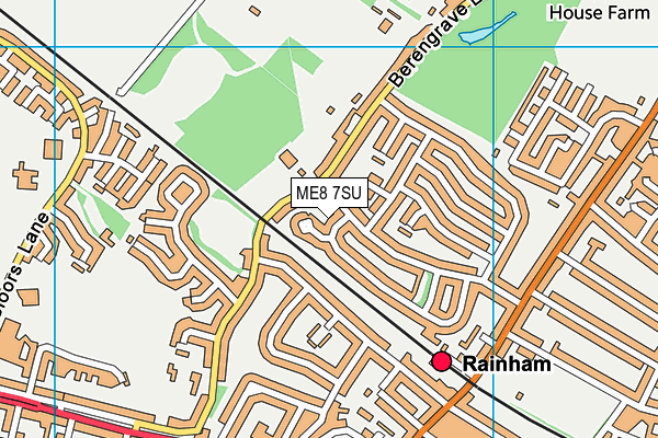 ME8 7SU map - OS VectorMap District (Ordnance Survey)