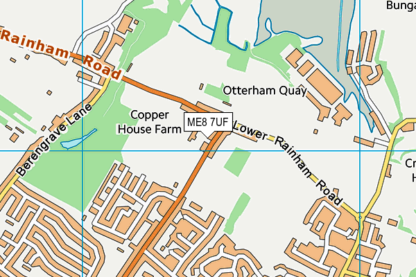 ME8 7UF map - OS VectorMap District (Ordnance Survey)