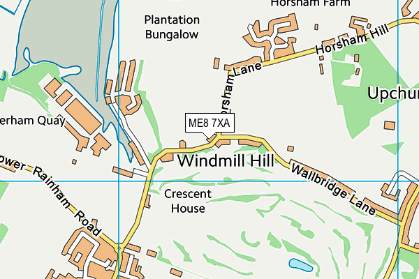 ME8 7XA map - OS VectorMap District (Ordnance Survey)