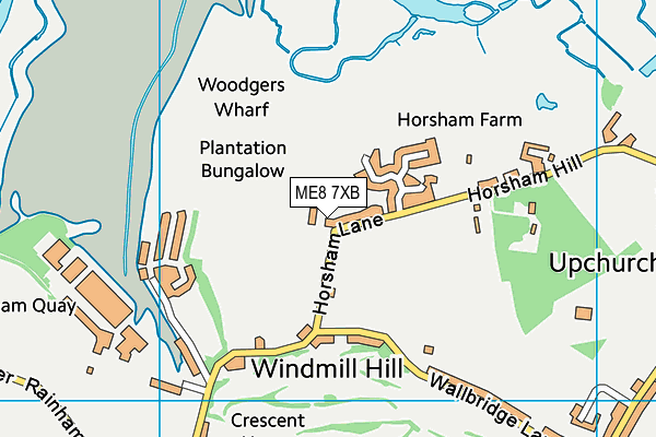 ME8 7XB map - OS VectorMap District (Ordnance Survey)