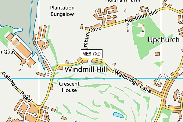 ME8 7XD map - OS VectorMap District (Ordnance Survey)