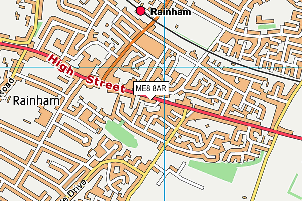 ME8 8AR map - OS VectorMap District (Ordnance Survey)