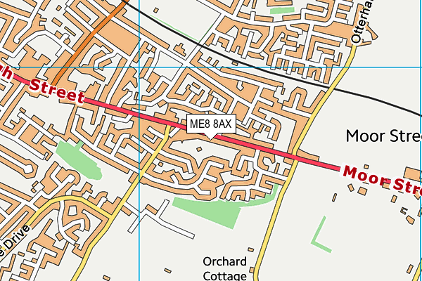 ME8 8AX map - OS VectorMap District (Ordnance Survey)