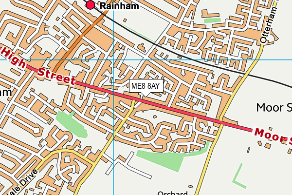 ME8 8AY map - OS VectorMap District (Ordnance Survey)