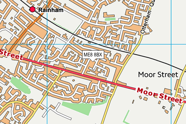 ME8 8BX map - OS VectorMap District (Ordnance Survey)