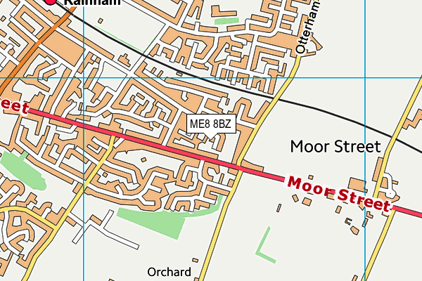 ME8 8BZ map - OS VectorMap District (Ordnance Survey)