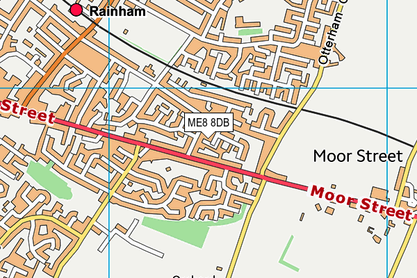 ME8 8DB map - OS VectorMap District (Ordnance Survey)