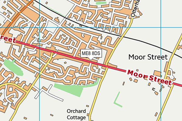 ME8 8DS map - OS VectorMap District (Ordnance Survey)