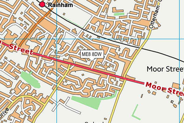 ME8 8DW map - OS VectorMap District (Ordnance Survey)