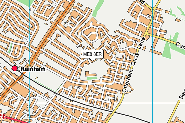 ME8 8ER map - OS VectorMap District (Ordnance Survey)