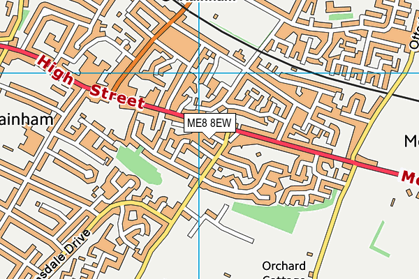 ME8 8EW map - OS VectorMap District (Ordnance Survey)