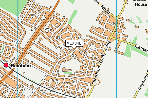 ME8 8HL map - OS VectorMap District (Ordnance Survey)