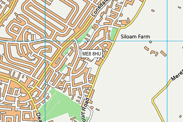 ME8 8HU map - OS VectorMap District (Ordnance Survey)