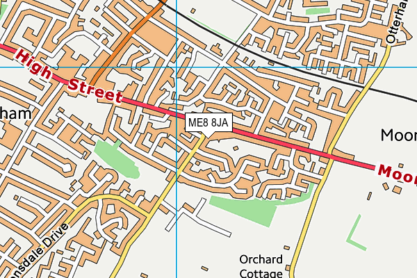 ME8 8JA map - OS VectorMap District (Ordnance Survey)