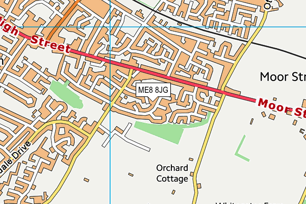 ME8 8JG map - OS VectorMap District (Ordnance Survey)