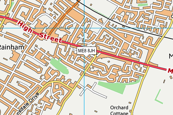 ME8 8JH map - OS VectorMap District (Ordnance Survey)