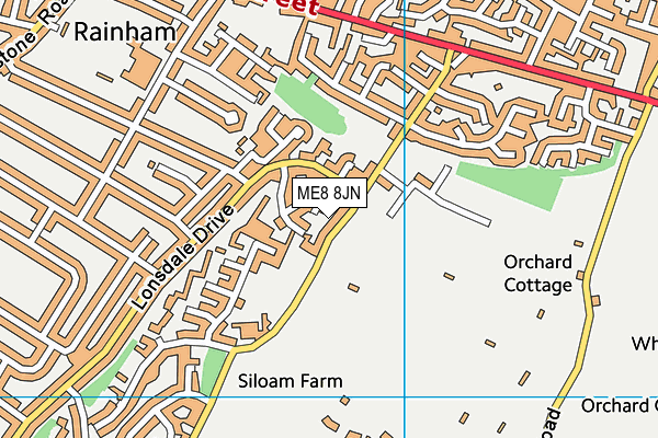 ME8 8JN map - OS VectorMap District (Ordnance Survey)