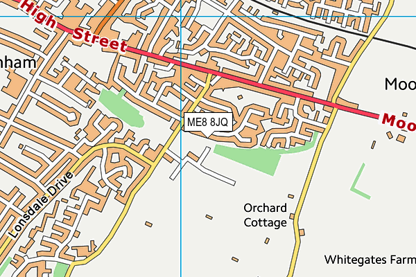 ME8 8JQ map - OS VectorMap District (Ordnance Survey)