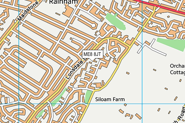 ME8 8JT map - OS VectorMap District (Ordnance Survey)