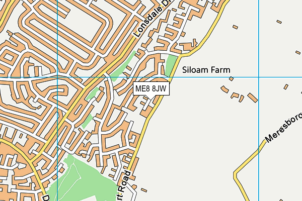 ME8 8JW map - OS VectorMap District (Ordnance Survey)