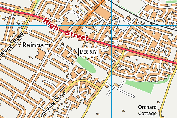 ME8 8JY map - OS VectorMap District (Ordnance Survey)