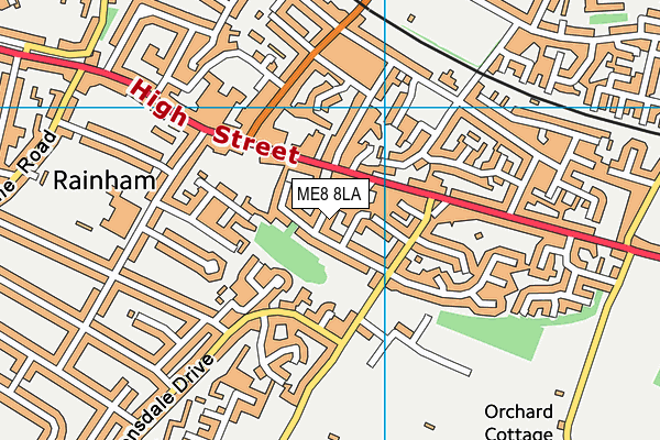 ME8 8LA map - OS VectorMap District (Ordnance Survey)