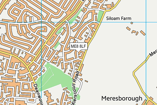 ME8 8LF map - OS VectorMap District (Ordnance Survey)