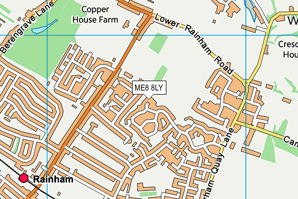 ME8 8LY map - OS VectorMap District (Ordnance Survey)