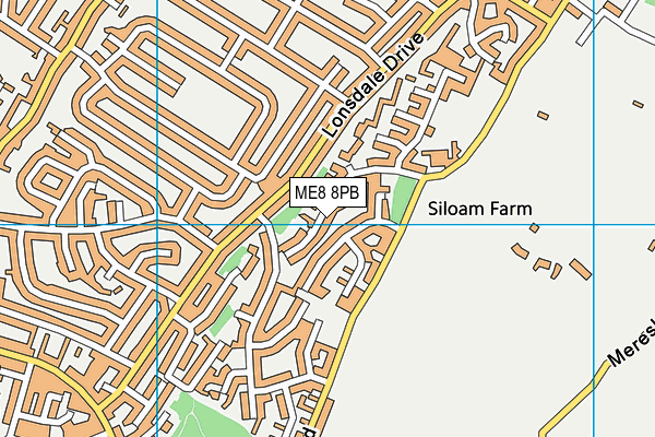 ME8 8PB map - OS VectorMap District (Ordnance Survey)
