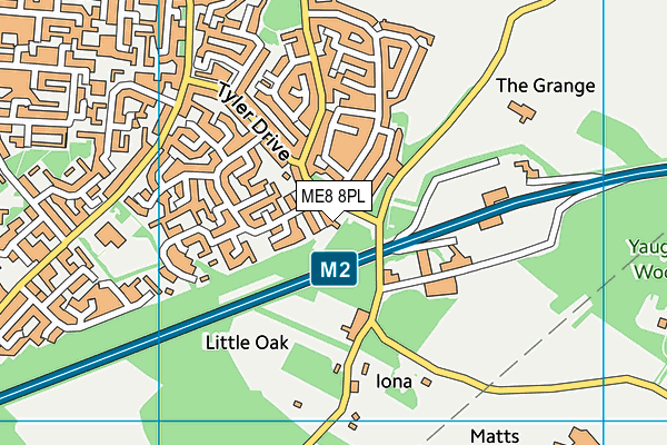 ME8 8PL map - OS VectorMap District (Ordnance Survey)