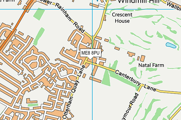 ME8 8PU map - OS VectorMap District (Ordnance Survey)