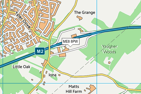 ME8 8PW map - OS VectorMap District (Ordnance Survey)
