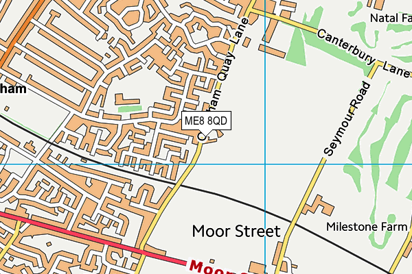 ME8 8QD map - OS VectorMap District (Ordnance Survey)