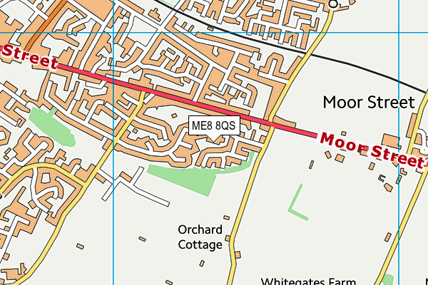 ME8 8QS map - OS VectorMap District (Ordnance Survey)