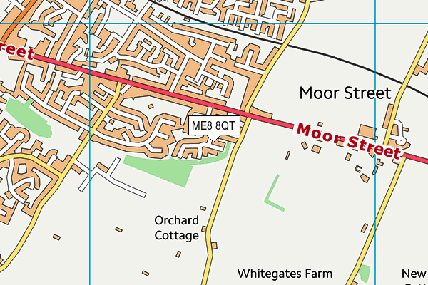 ME8 8QT map - OS VectorMap District (Ordnance Survey)