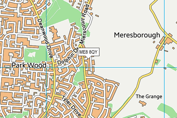 ME8 8QY map - OS VectorMap District (Ordnance Survey)