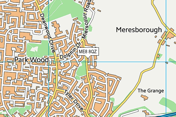 ME8 8QZ map - OS VectorMap District (Ordnance Survey)