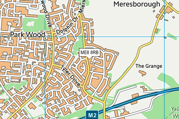 ME8 8RB map - OS VectorMap District (Ordnance Survey)