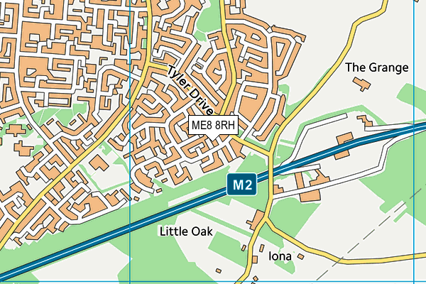 ME8 8RH map - OS VectorMap District (Ordnance Survey)
