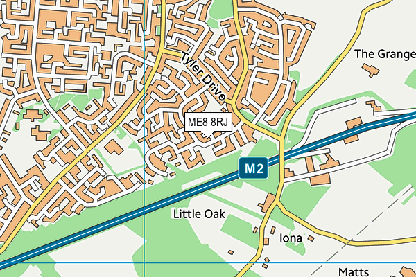 ME8 8RJ map - OS VectorMap District (Ordnance Survey)